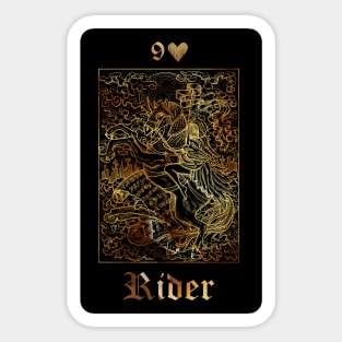 The Rider. Lenormand Gothic Mysteries Design. Sticker